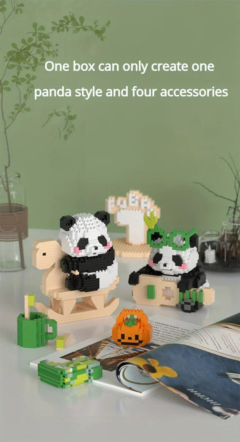 Cute Panda Building Blocks: Decoration Halloween/Christmas gift