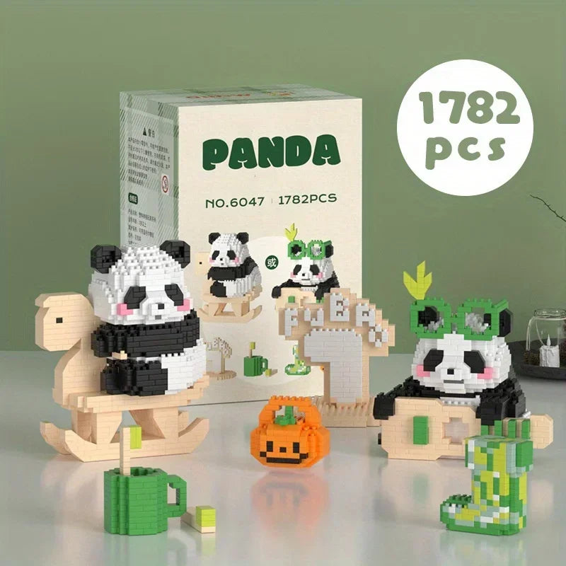 Cute Panda Building Blocks: Decoration Halloween/Christmas gift