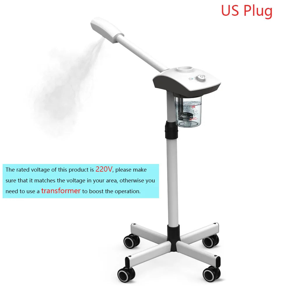 Hot Ozone Facial Steamer Warm Mist Humidifier for Face Deep Cleaning Vaporizer Sprayer Home Spa Salon Skin Care Whitening