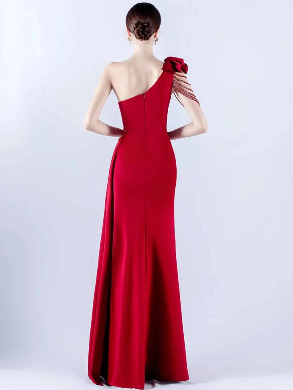 Sexy backless rhinestone maxi summer dress women elegant luxury red wedding party dress ladies long prom evening dresses vestido