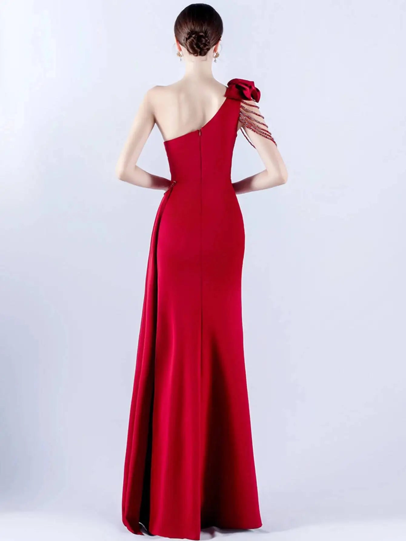 Sexy backless rhinestone maxi summer dress women elegant luxury red wedding party dress ladies long prom evening dresses vestido