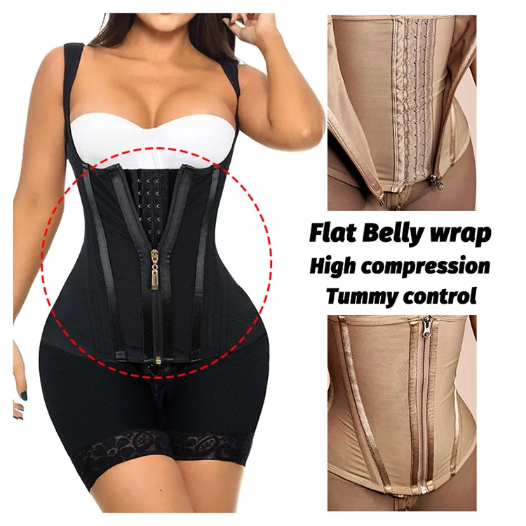 High Compression Girdle Shaper Colombian Fajas Shapewear Postpartum Belly flat Sheath Waist Trainer Belts Woman Extreme Corset
