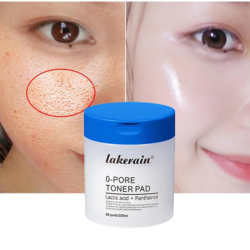 80pcs Face Toner Pads,Dual-Textured Salicylic Acid Exfoliation Pore Cleaning Shrinking Patch Mild Moisturizing Korean Skincare