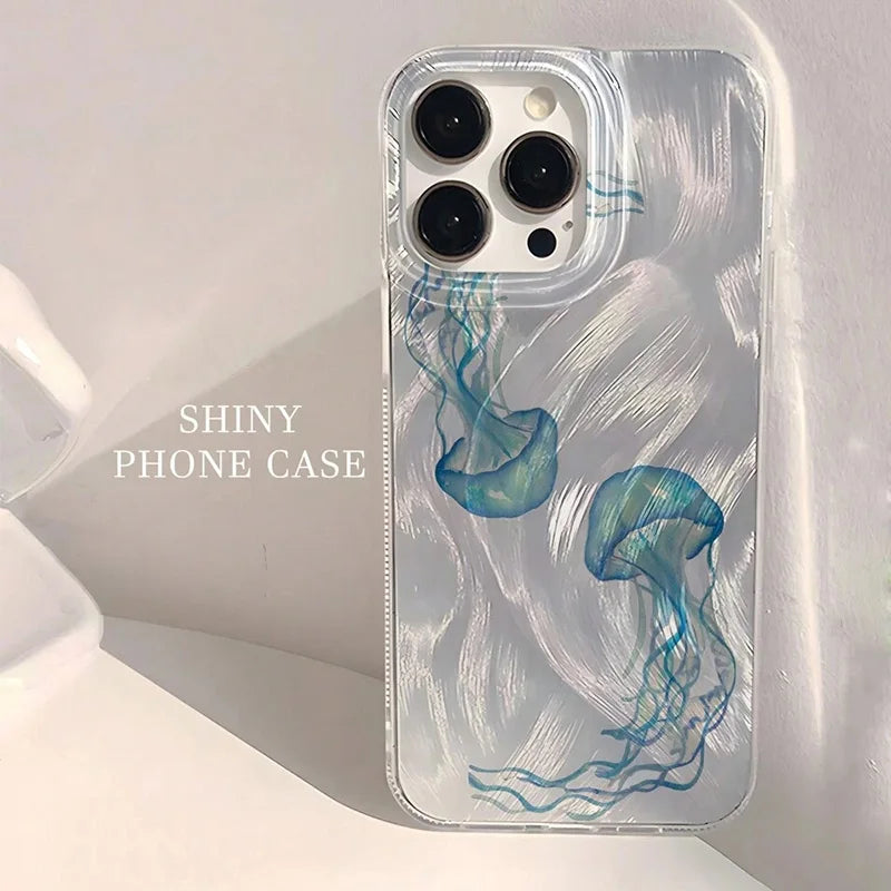 Phone Case For iPhone 16 15 14 13 12 11 Pro 16E 15Pro 16Pro Max X XS Max XR SE 2 7 8 Plus Cool Turtle Seaside Pattern IMD Cover