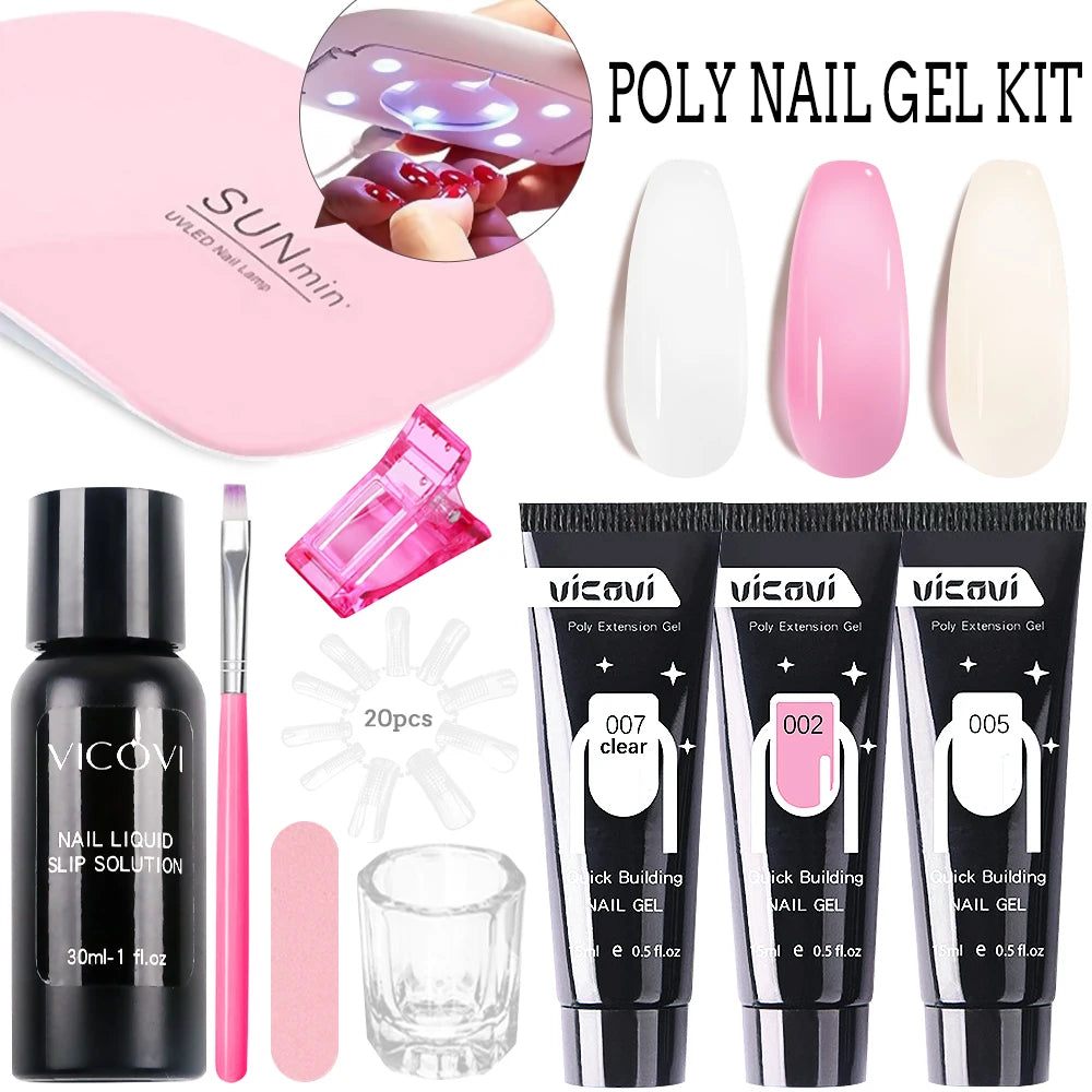 Nail Kit Set Acrylic Powder Monomer Acrylic Liquid For Nail Extension Professional Gel Manicure Set False Nails Art Tools Set *&
