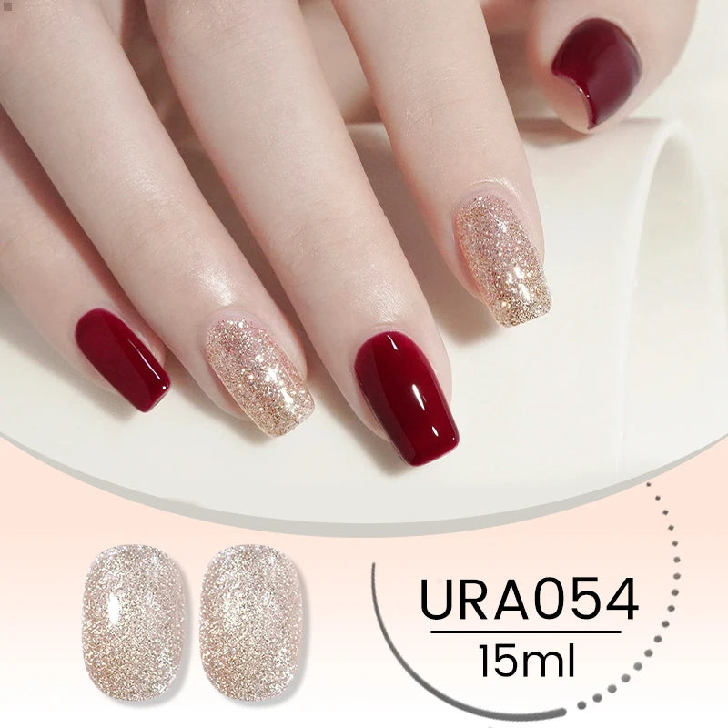 UR SUGAR 15ml Jelly Milky White Translucent Color Gel Polish Semi Permanent UV Gel Nail Art Soak Off Gel Varnish Latest Fashion