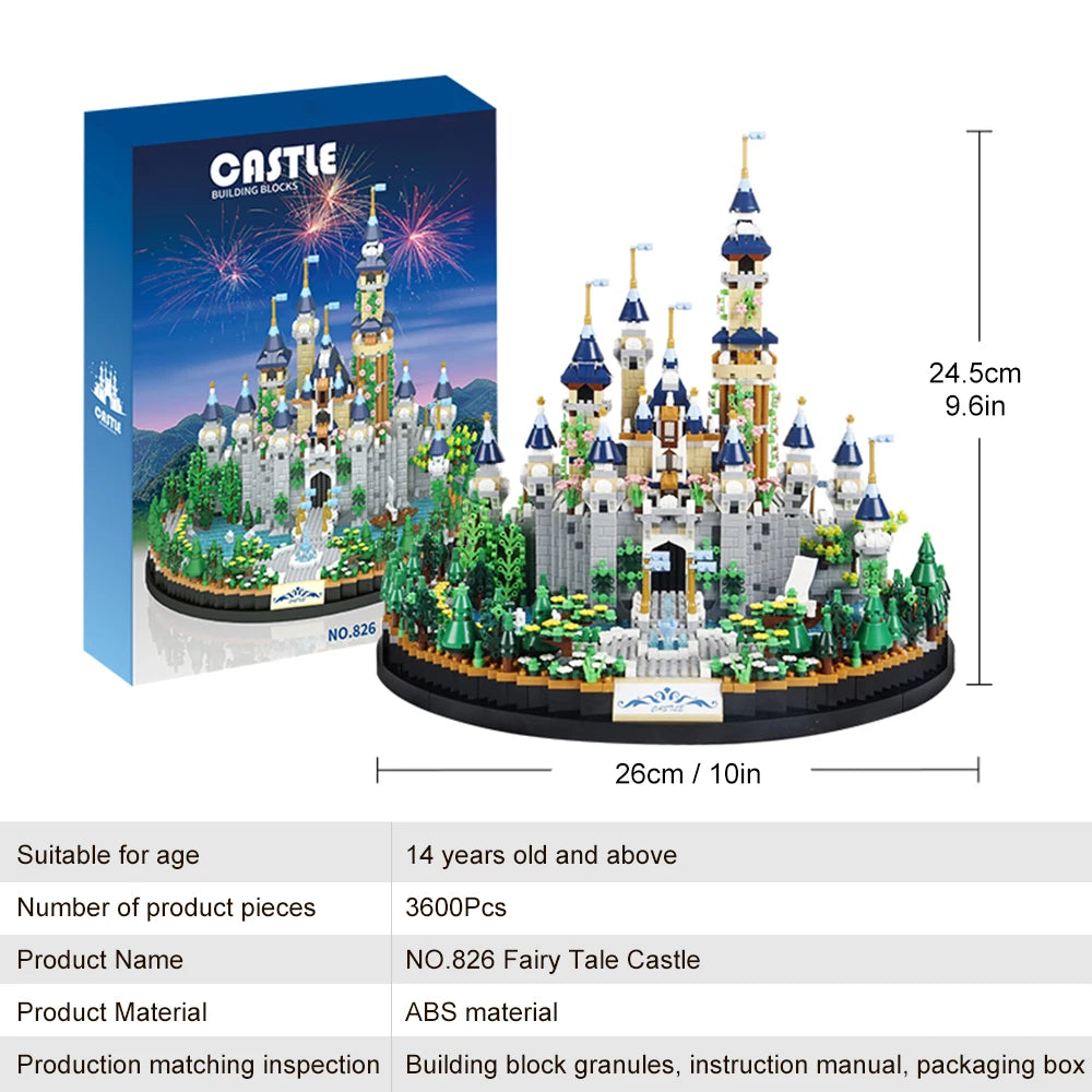3600pcs Princess Castle Building Blocks,