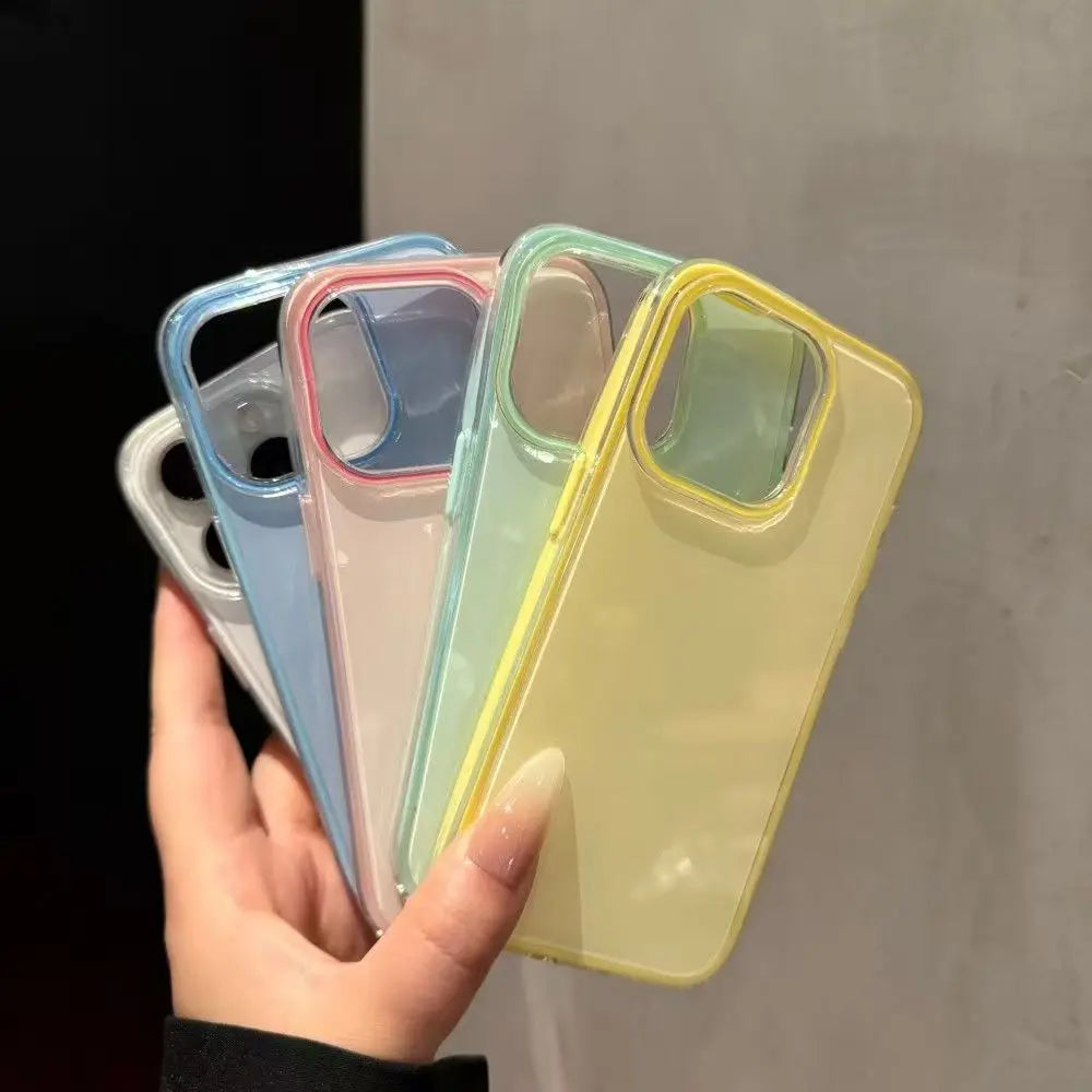 Fashion Candy Shockproof Silicone Bumper Phone Case For iPhone 17 16 Pro Max 15 14 13 12 11 XS X XR 16E 7 8 16 Plus 17 Air Cover