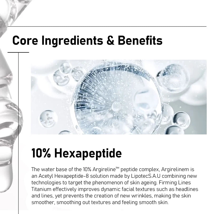 AHA 30%+BHA 2% Exfoliating Face Salicylic Acid Serum 10% Niacinamide + 1% Zinc, 10% Hexapeptide Serum Moisturizing Face Skincare