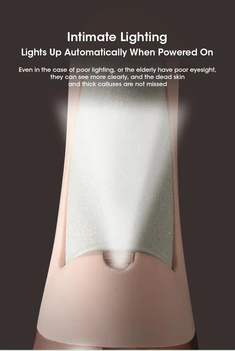 NEW USB Electric Dead Skin Pedicure Automatic Foot Grinder Rechargeable Roller Feet Pedicure Tool with 2 Removable Roller Heads