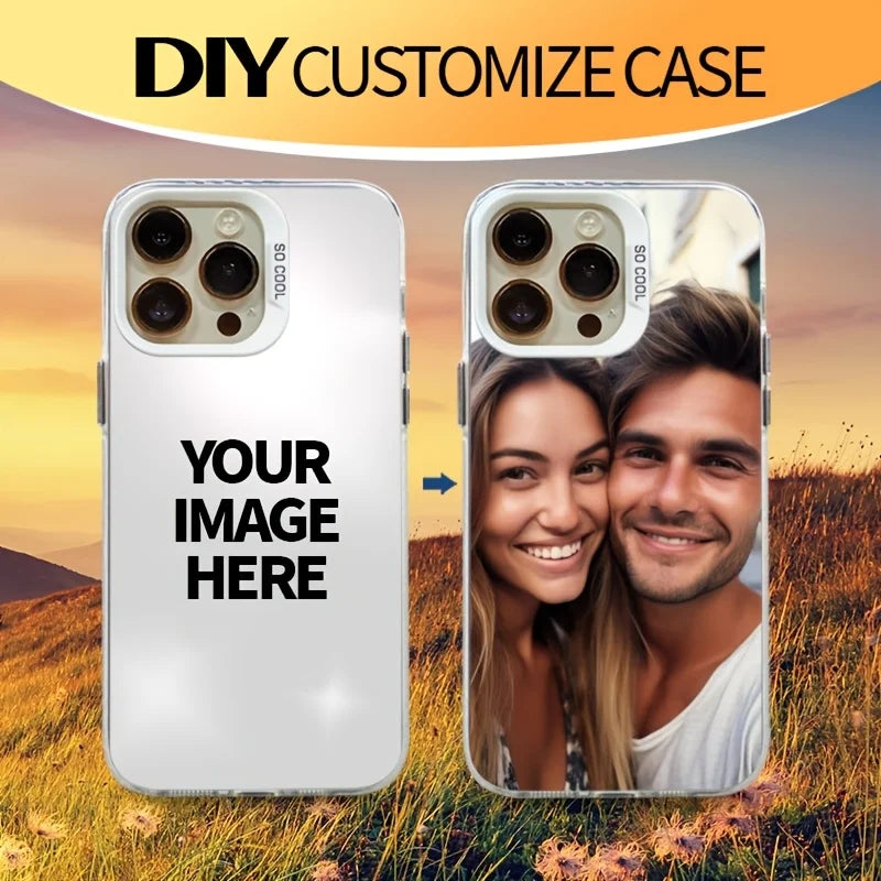 For iPhone 17 16 15 14 13 12 11 Pro Max Mini SE 2020 2022 Air XS XR 7 8 Plus 16e DIY Photo Customized Case IMD Shockproof Cover