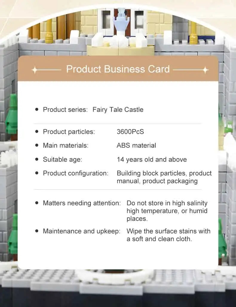 3600pcs Princess Castle Building Blocks,