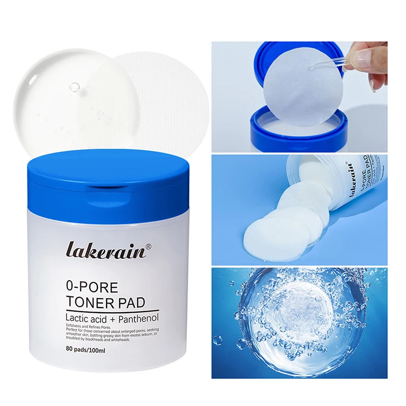80pcs Face Toner Pads,Dual-Textured Salicylic Acid Exfoliation Pore Cleaning Shrinking Patch Mild Moisturizing Korean Skincare