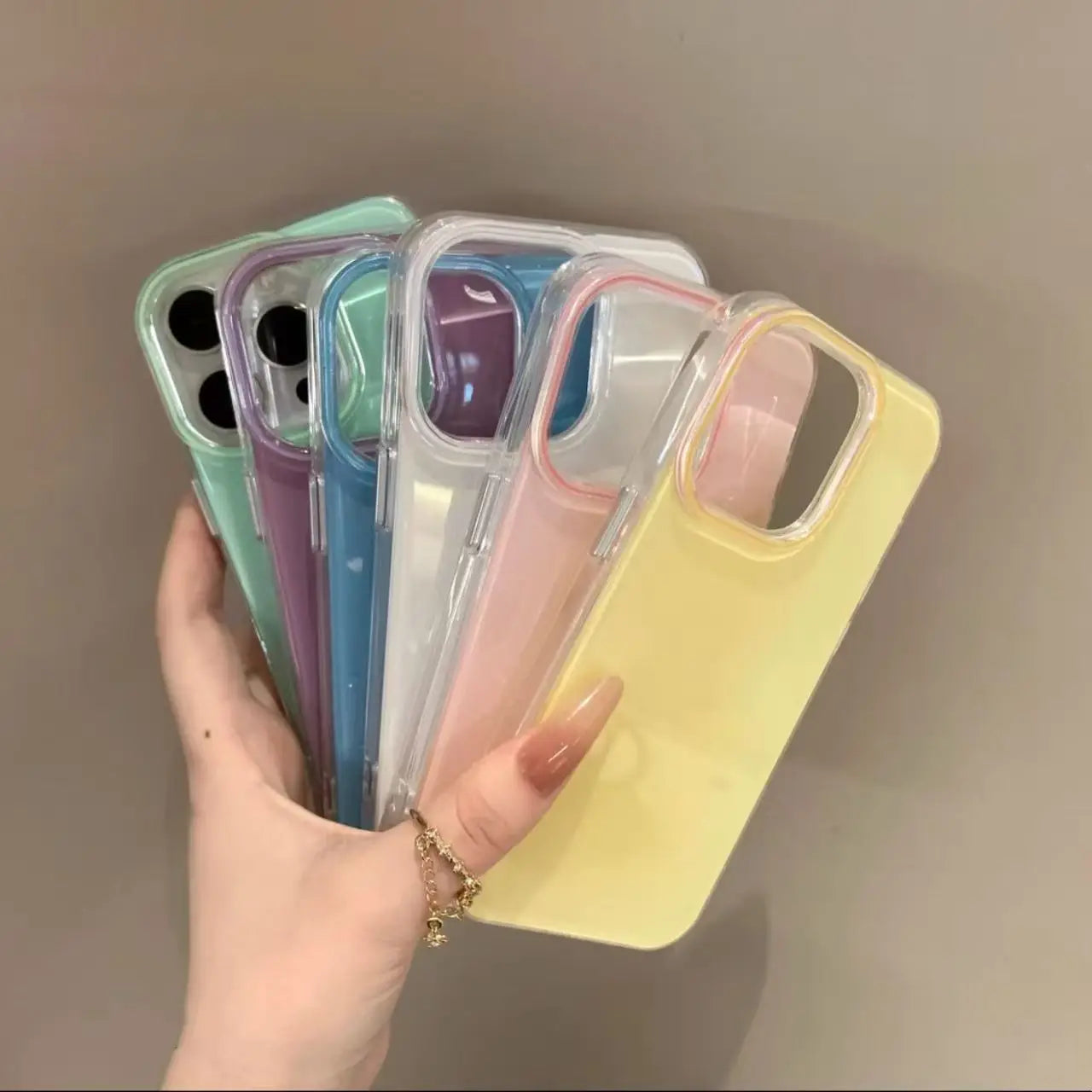 Fashion Candy Shockproof Silicone Bumper Phone Case For iPhone 17 16 Pro Max 15 14 13 12 11 XS X XR 16E 7 8 16 Plus 17 Air Cover