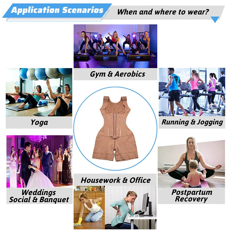 High Compression Girdle Shaper Colombian Fajas Shapewear Postpartum Belly flat Sheath Waist Trainer Belts Woman Extreme Corset