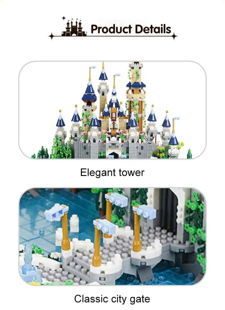 3600pcs Princess Castle Building Blocks,