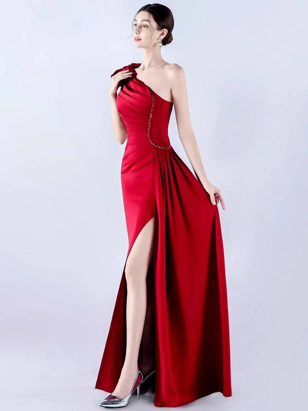 Sexy backless rhinestone maxi summer dress women elegant luxury red wedding party dress ladies long prom evening dresses vestido