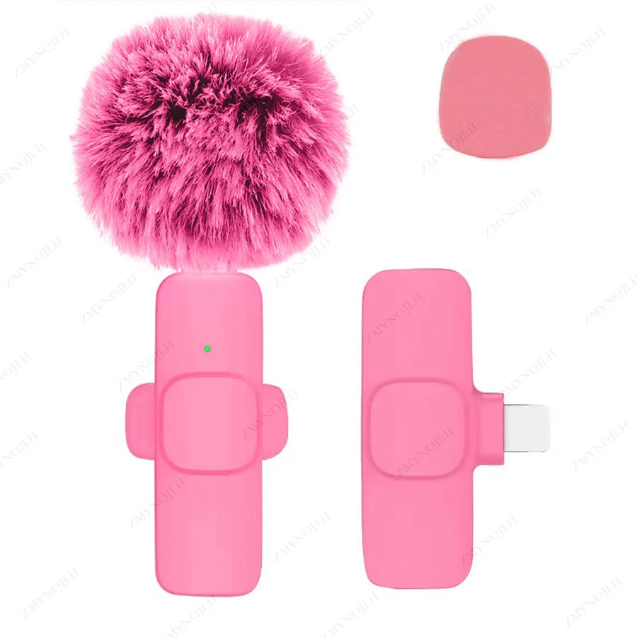 New Wireless Lavalier Microphone Portable Audio Video Recording Mini Microphone for iPhone Android PC Camera Live Gaming Phone