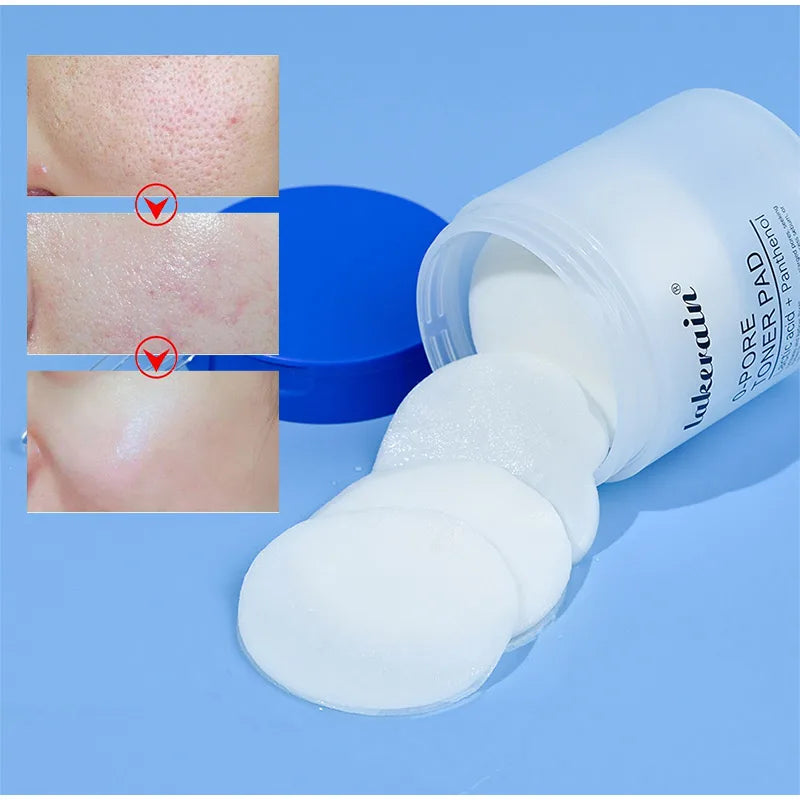 80pcs Face Toner Pads,Dual-Textured Salicylic Acid Exfoliation Pore Cleaning Shrinking Patch Mild Moisturizing Korean Skincare