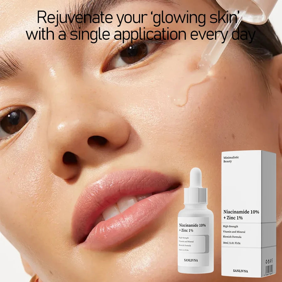 AHA 30%+BHA 2% Exfoliating Face Salicylic Acid Serum 10% Niacinamide + 1% Zinc, 10% Hexapeptide Serum Moisturizing Face Skincare