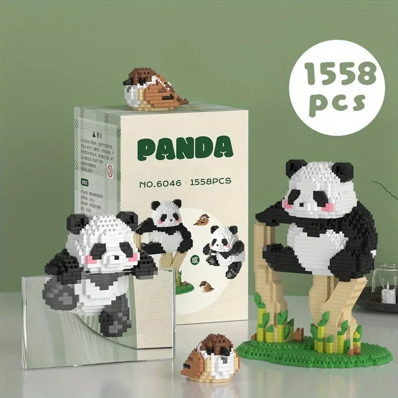 Cute Panda Building Blocks: Decoration Halloween/Christmas gift