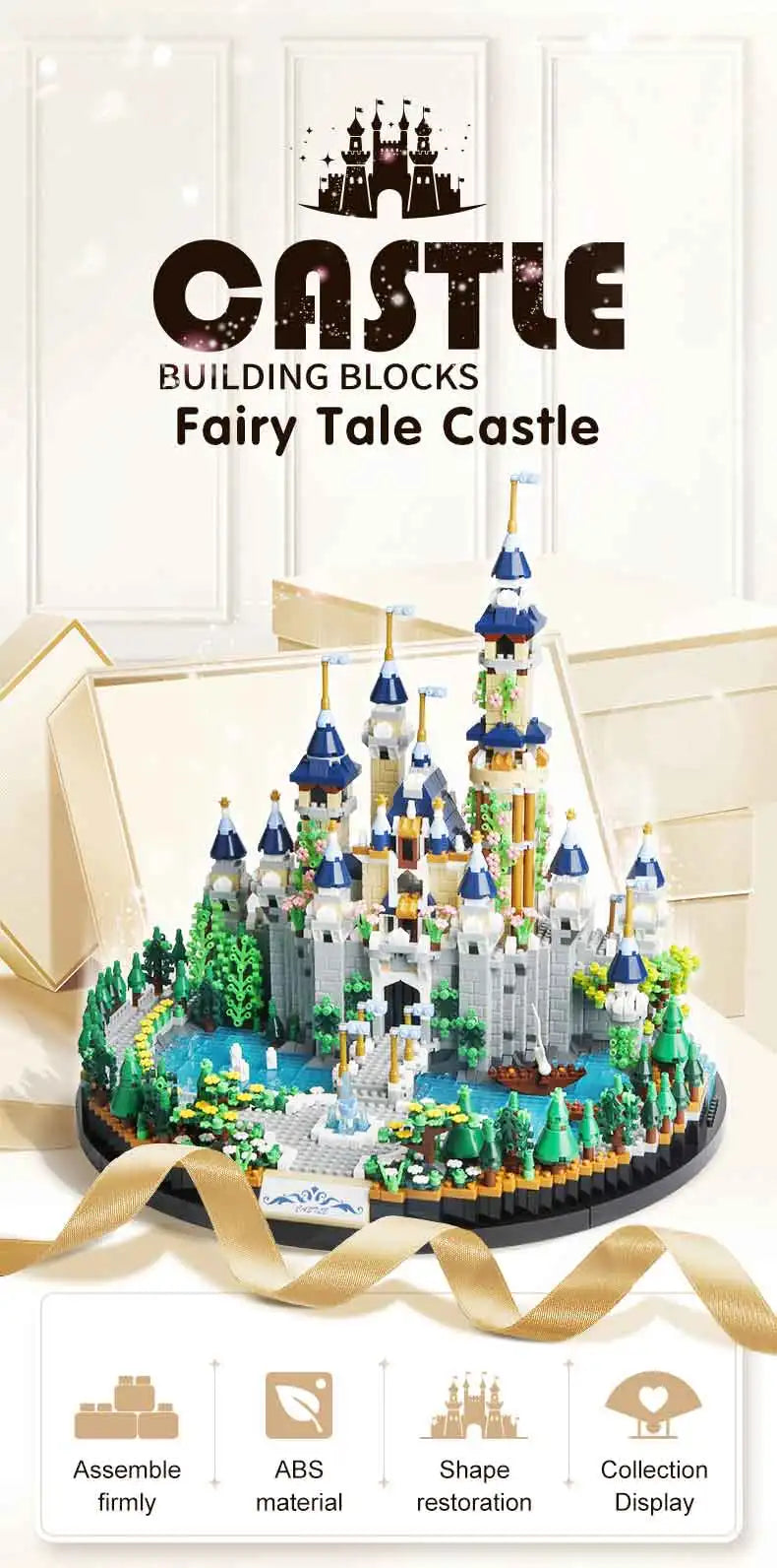 3600pcs Princess Castle Building Blocks,