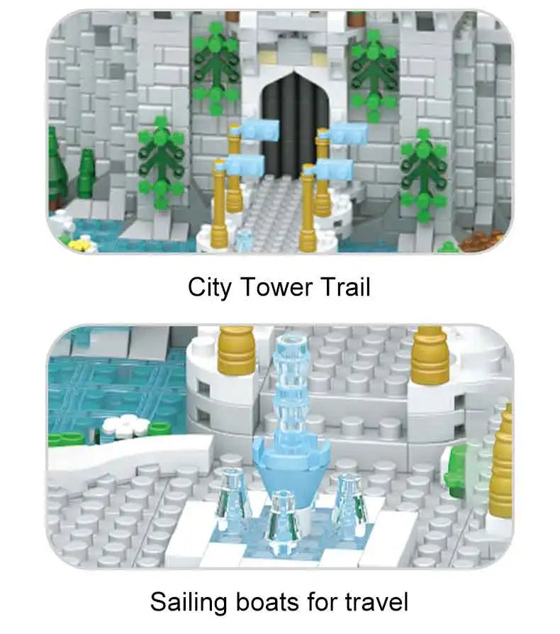 3600pcs Princess Castle Building Blocks,