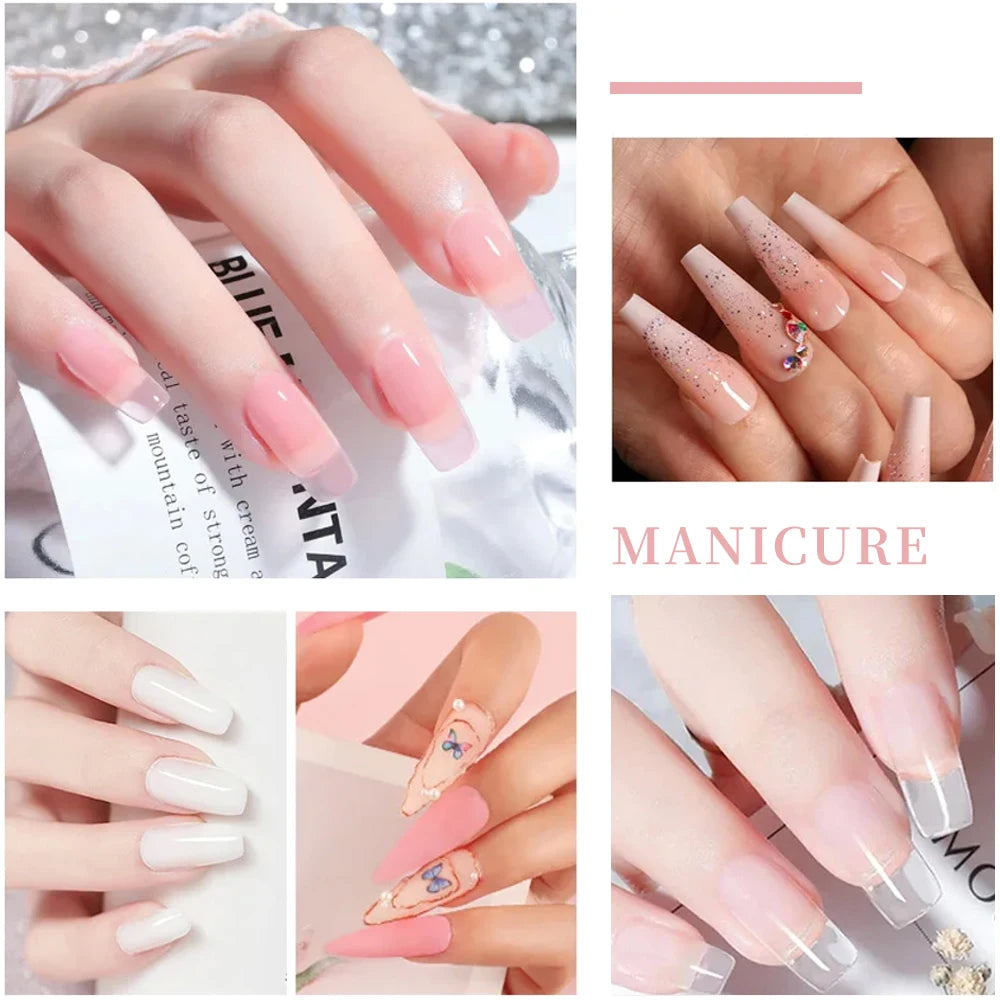 Nail Kit Set Acrylic Powder Monomer Acrylic Liquid For Nail Extension Professional Gel Manicure Set False Nails Art Tools Set *&